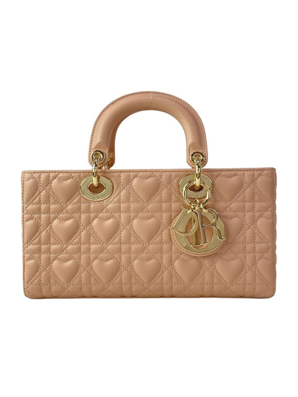Dior Handbag les Didi Joy Bag Medium Pink Beige Heart Lambskin